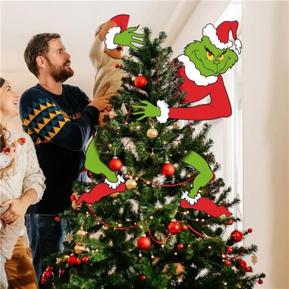 Funny Christmas Decorations for Tree  |  4pcs Xmas Tree Topper Christmas - Picture 5 of 7